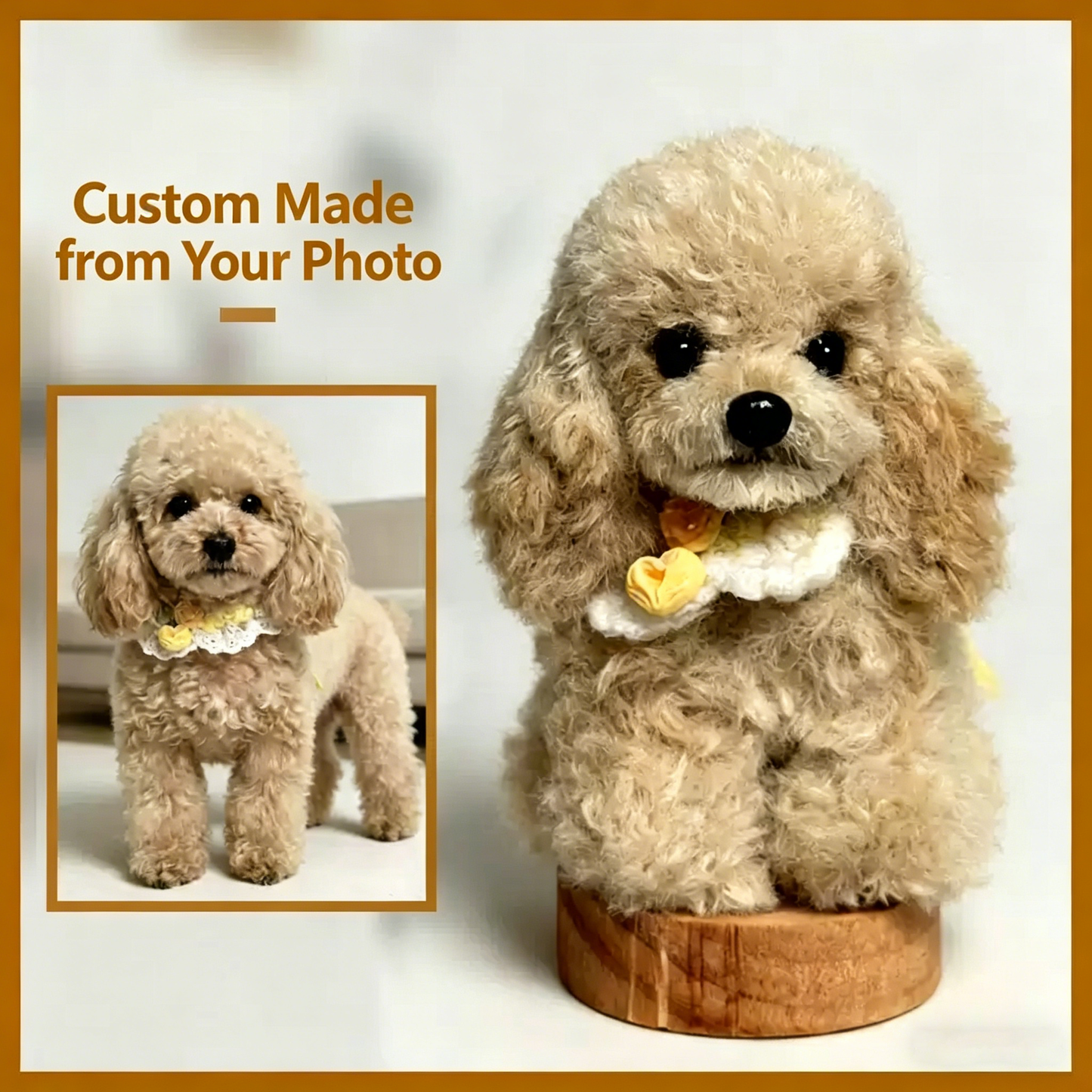 Custom-made souvenir figurines of pet dogs and cats, realistic decorations, and other related items. (Pictures and photos are welcome.)