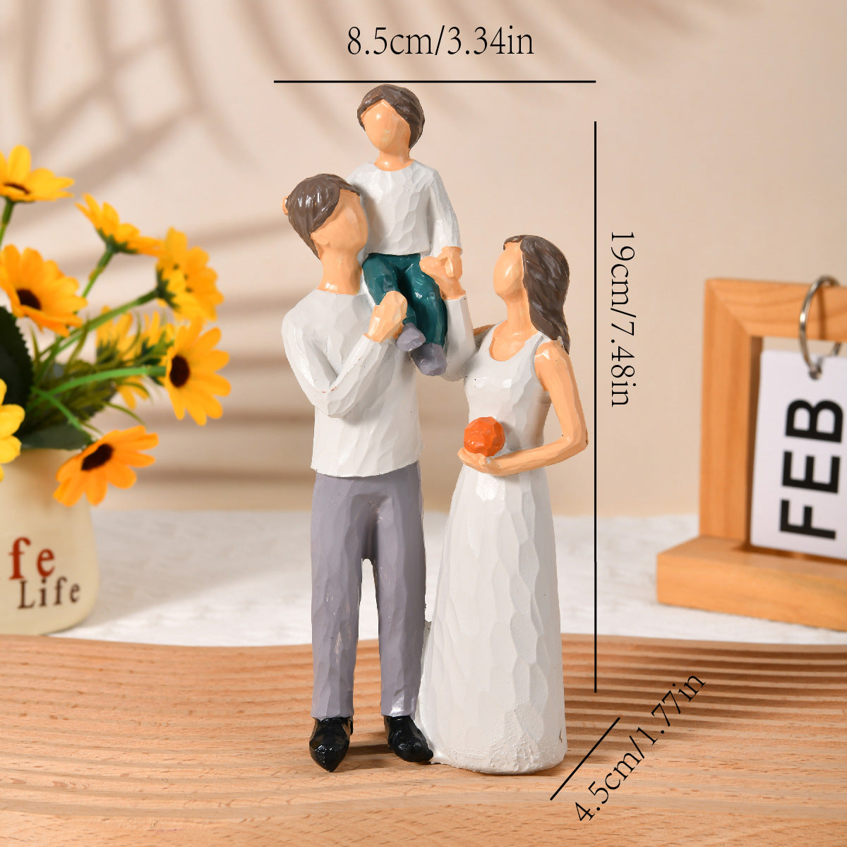 Child Couple with Dog Figurines Ornaments,  A Family Memorials Statues Gifts （Free Shipping）