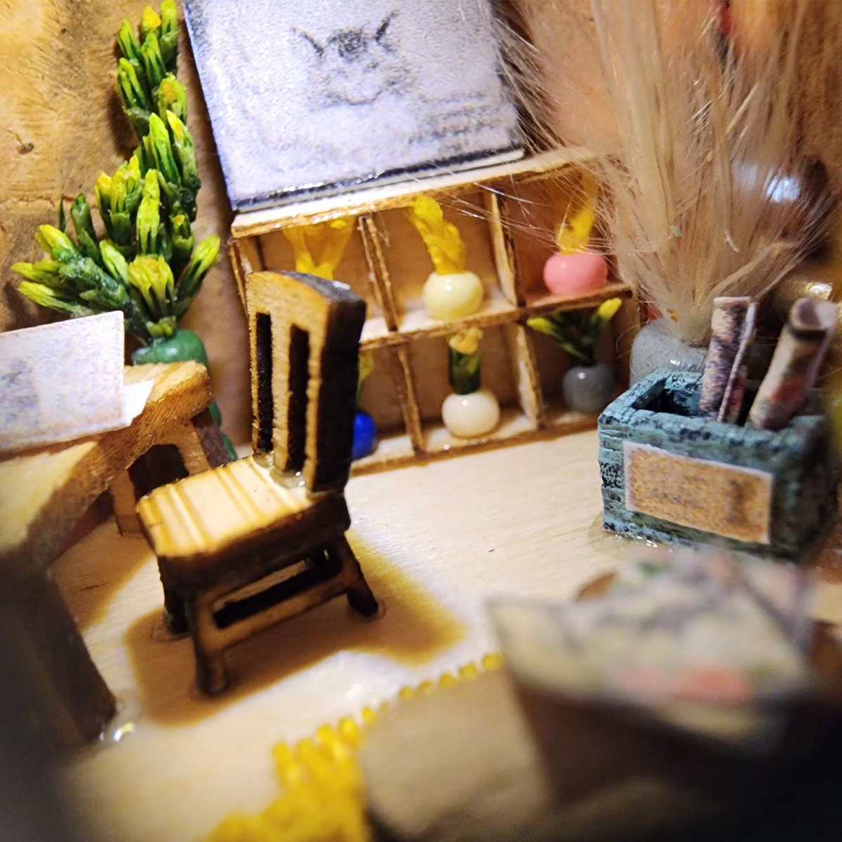 DIY Handmade walnutshellart Mini House: Surprise gift Creative Artwork Dollhouse Kit | Collectible with LED light (Free shipping)