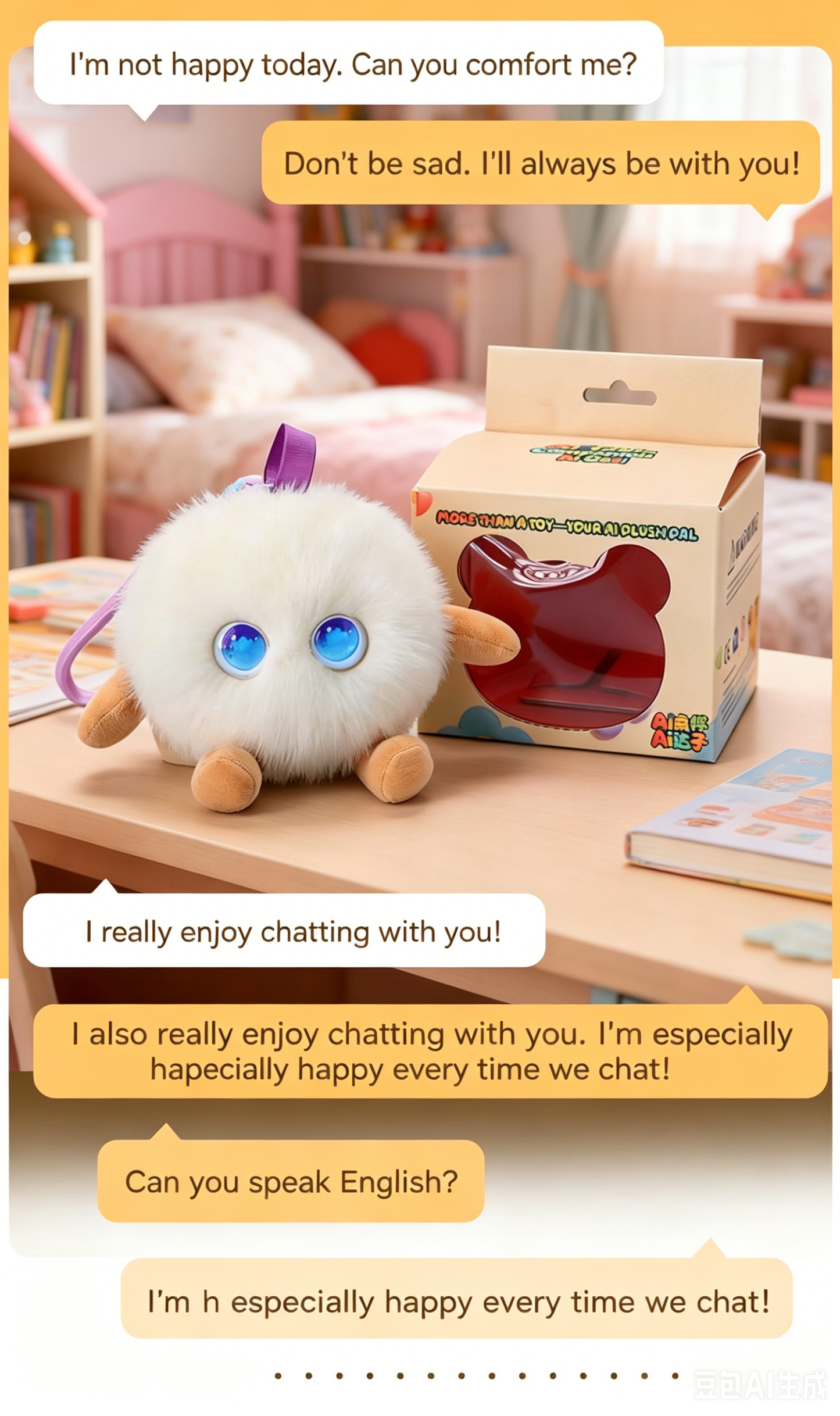 Dialogue AI Toy Emotional Companion Smart Robot Plush Toy Children's Doll