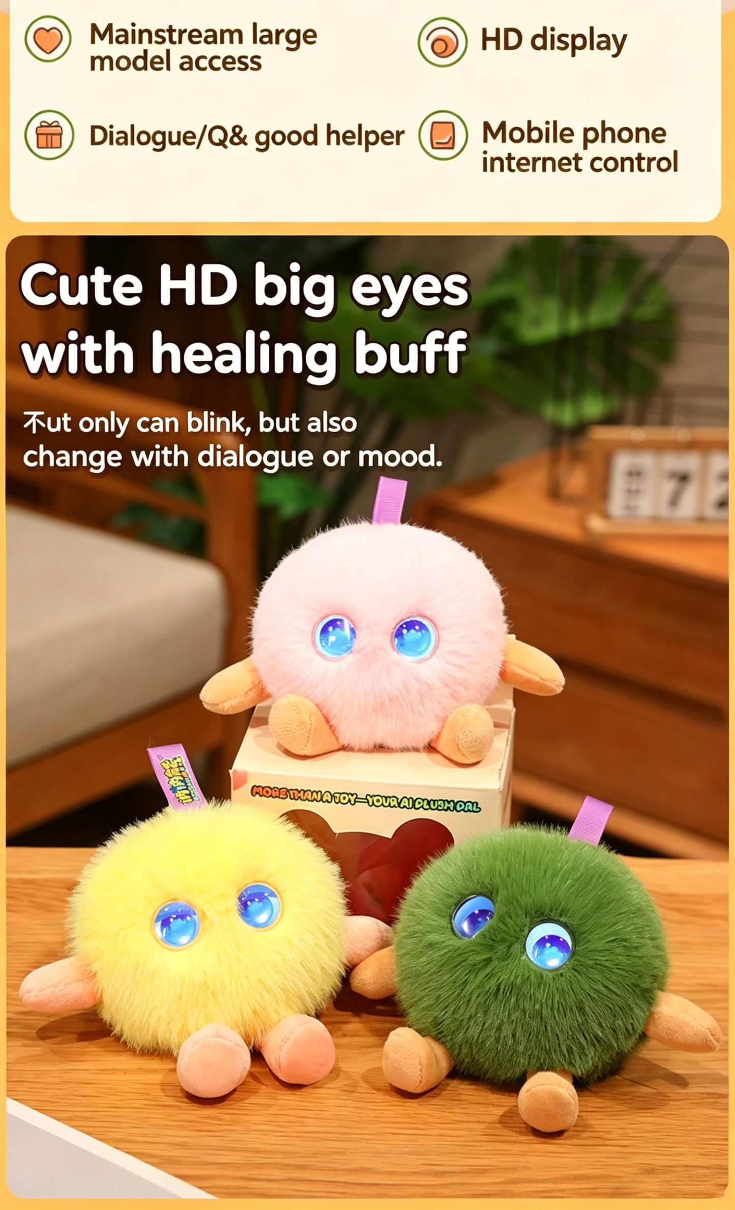 Dialogue AI Toy Emotional Companion Smart Robot Plush Toy Children's Doll