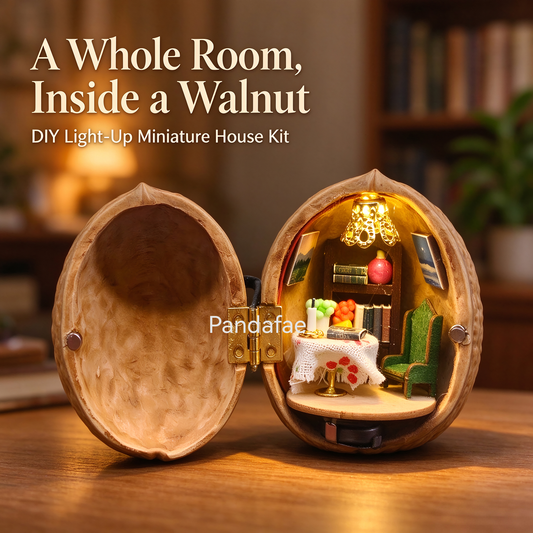 DIY walnutshellart Mini House: A Special Gift Creative Artwork Dollhouse Kit | Handmade and Collectible with LED light (Free shipping)