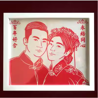Customized wedding gifts, photo keepsakes, creative Valentine's Day gifts, decorative figurines, paper cuttings (Free shipping)