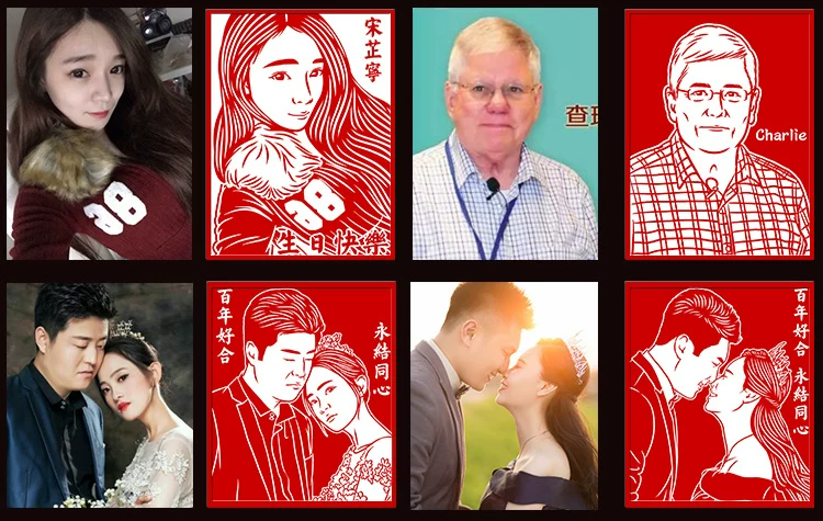 Customized wedding gifts, photo keepsakes, creative Valentine's Day gifts, decorative figurines, paper cuttings