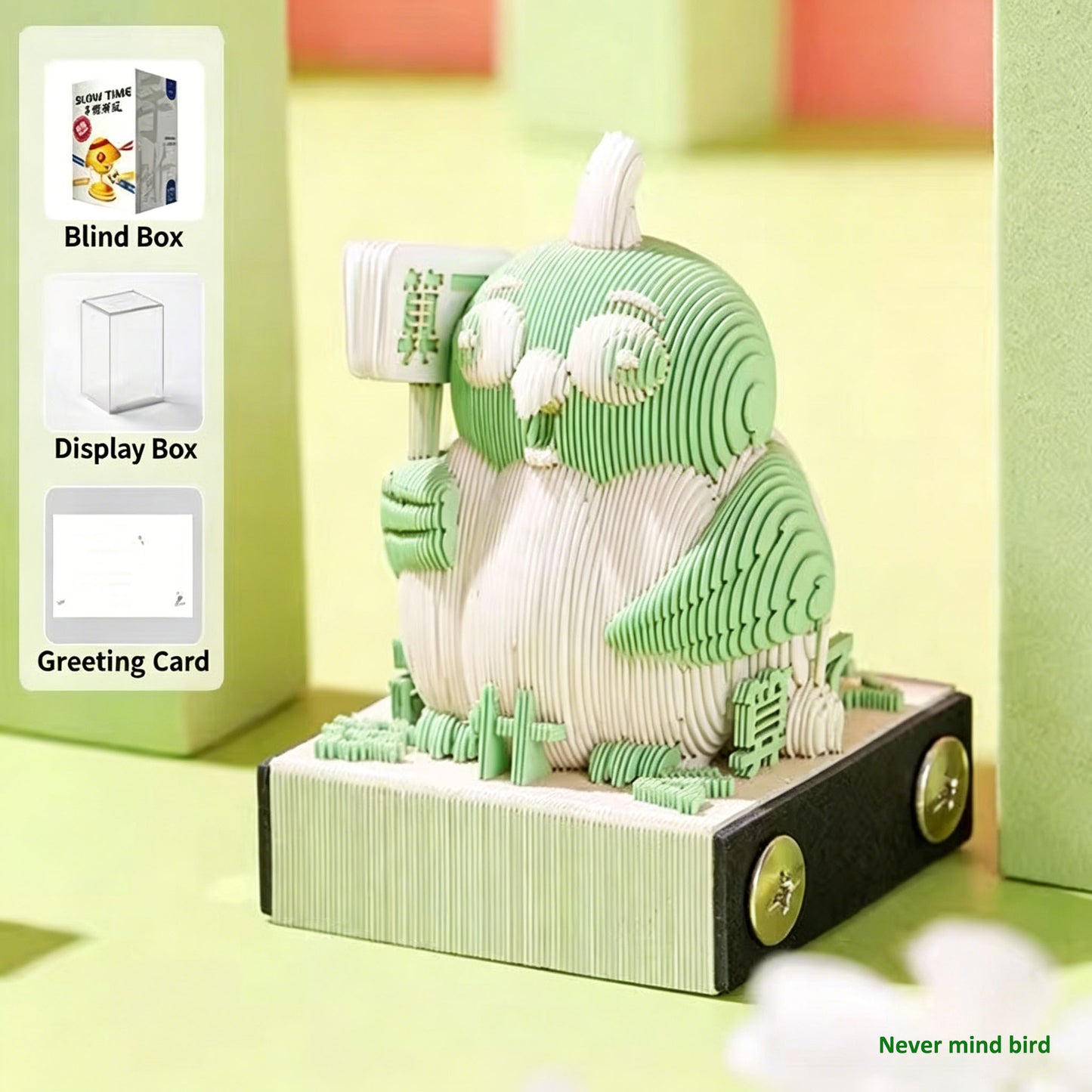 Birthday Wishing Tree 3D Paper Sculpture Sticky Notes, Tearable 3D Relief Artwork Ornament, High-Value Gift